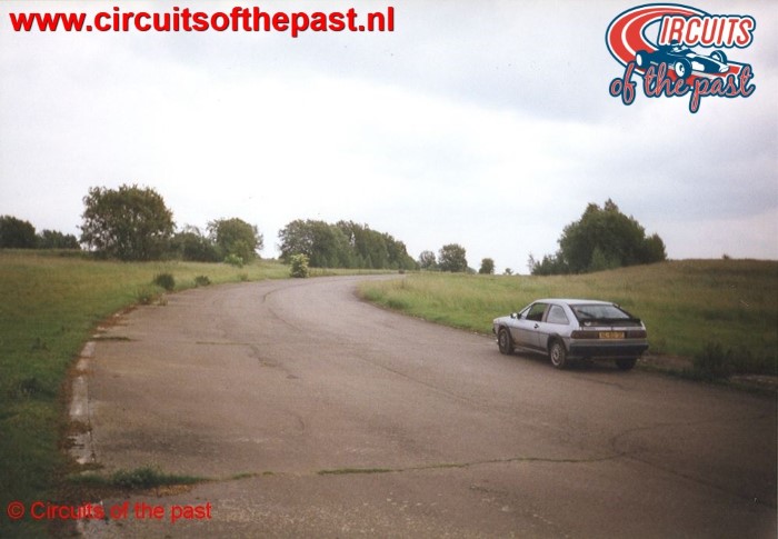 VW Scirocco in the first bend of the Big Loop in 1998 at the abandoned Nivelles circuit