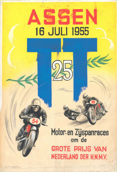 TT Circuit Assen - Dutch TT 1955 poster
