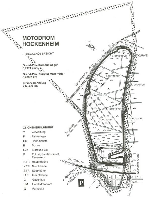 Map Hockenheimring and Dreieckskurs