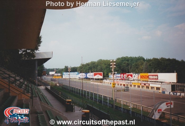 Monza - A view from the grandstand on the main straight in 1994