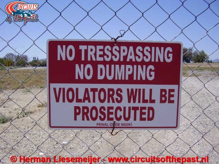 Ontario Motor Speedway - No Tresspassing